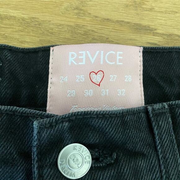 Revice Denim - Slit Knee Straight Leg Jeans in Black - Picture 5 of 8